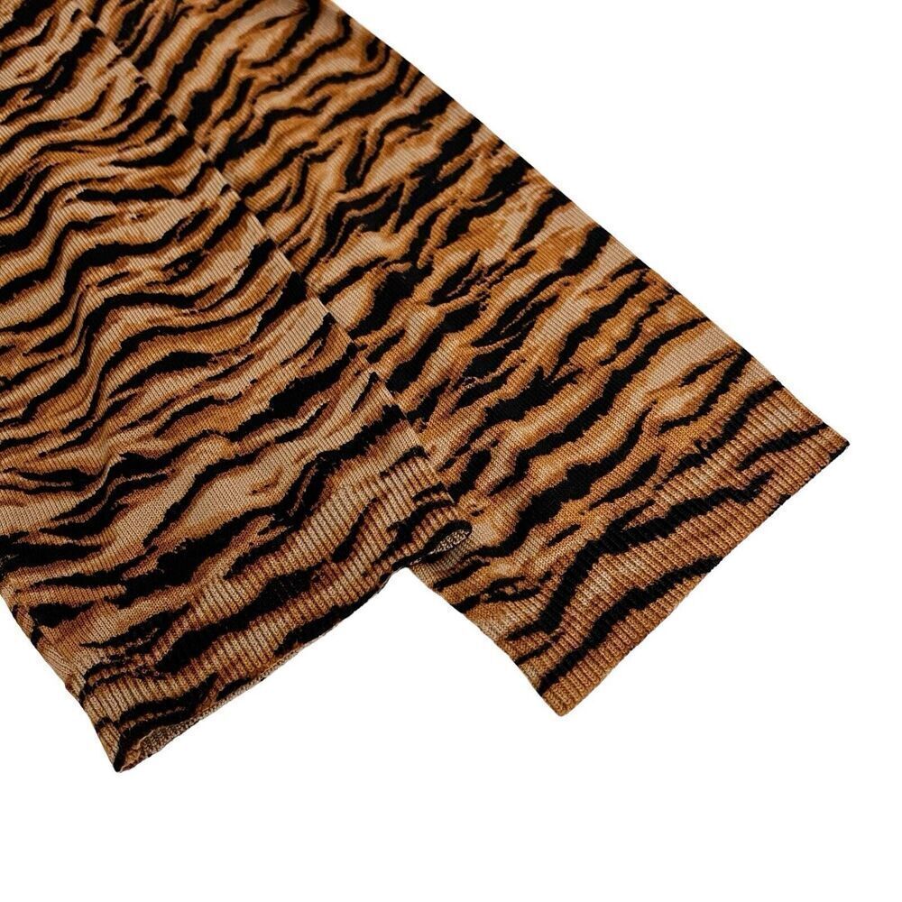 SILX‎ by August Silk Short Cardigan Silk Blend Animal Print Sweater - Picture 9 of 13